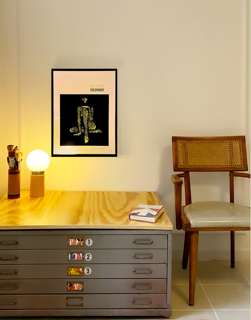 GOLDFINGER: Yellow ink Screenprint.