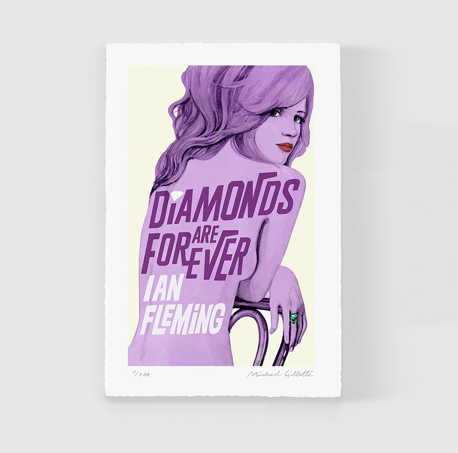 007 Artist print poster Diamonds are Forever