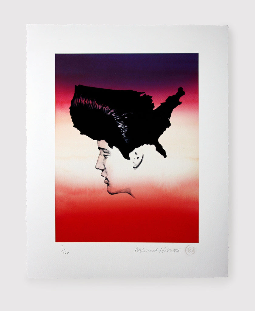 Elvis Presley America USA King Map King of Rock n roll Art Print