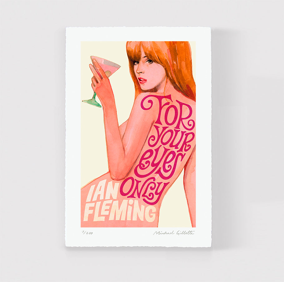 James Bond art print 007 book cover art poster