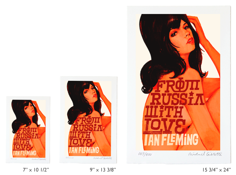 James Bond artist print poster limited edition print sizes