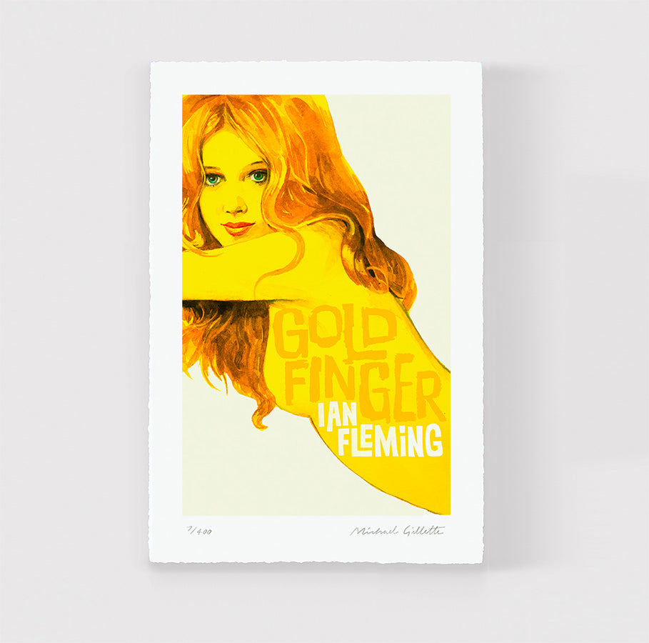 007 James Bond Goldfinger book cover art print