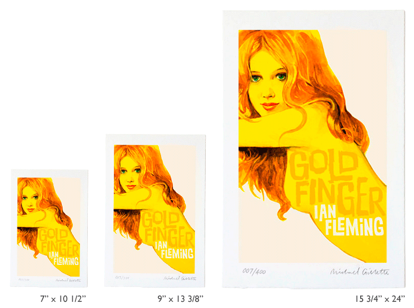 007 artist print Goldfinger book art poster