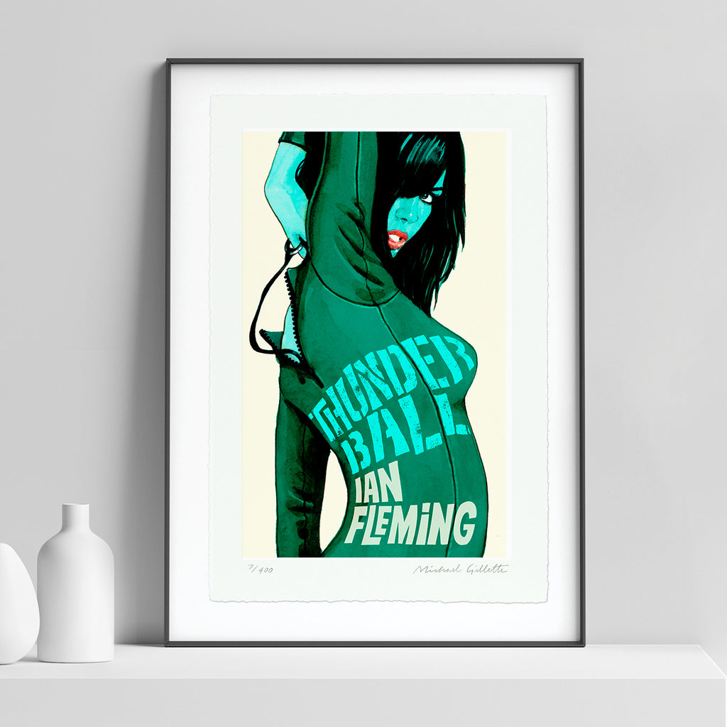 James Bond artist print 007 book cover art poster