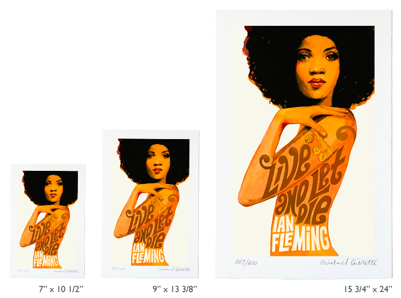 Live and Let Die James Bond 007 Art print poster