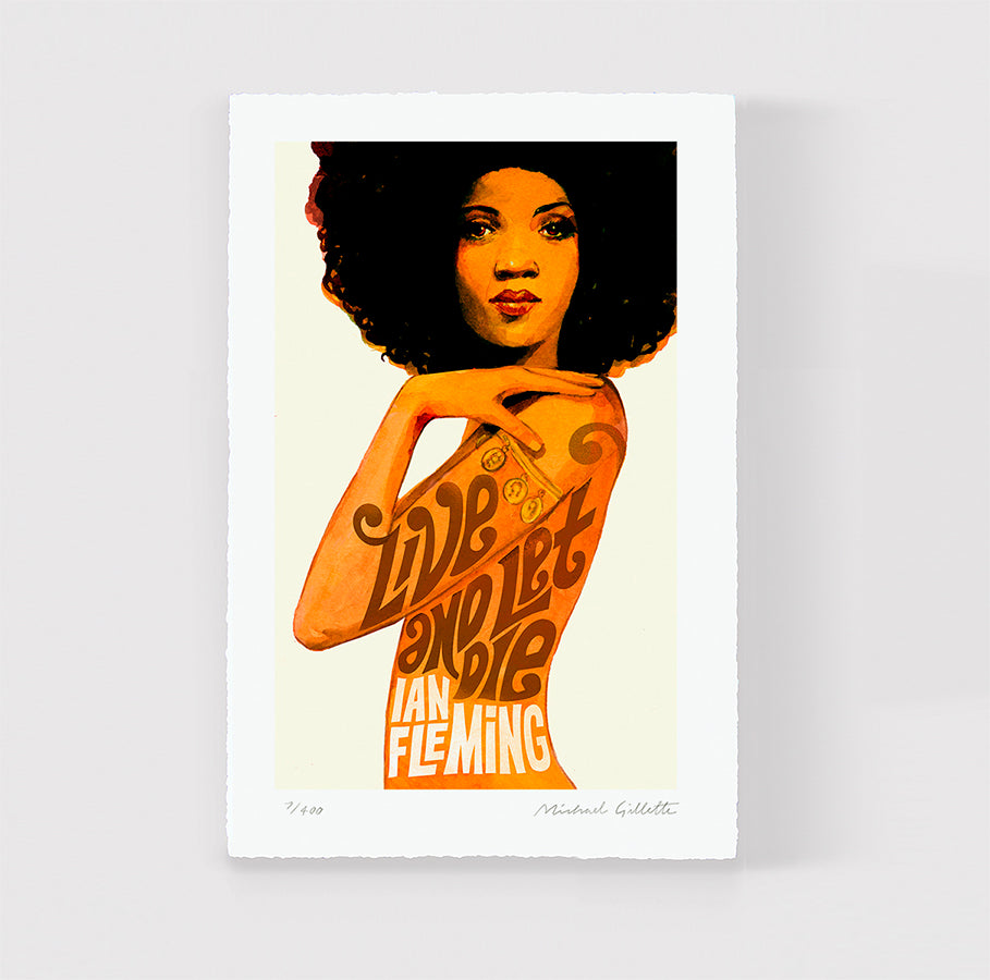 Live and let die James Bond 007 book cover art poster print