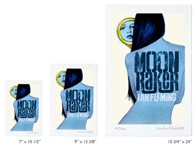 Moonraker 007 James Bond book cover artist print poster by Michael Gillette