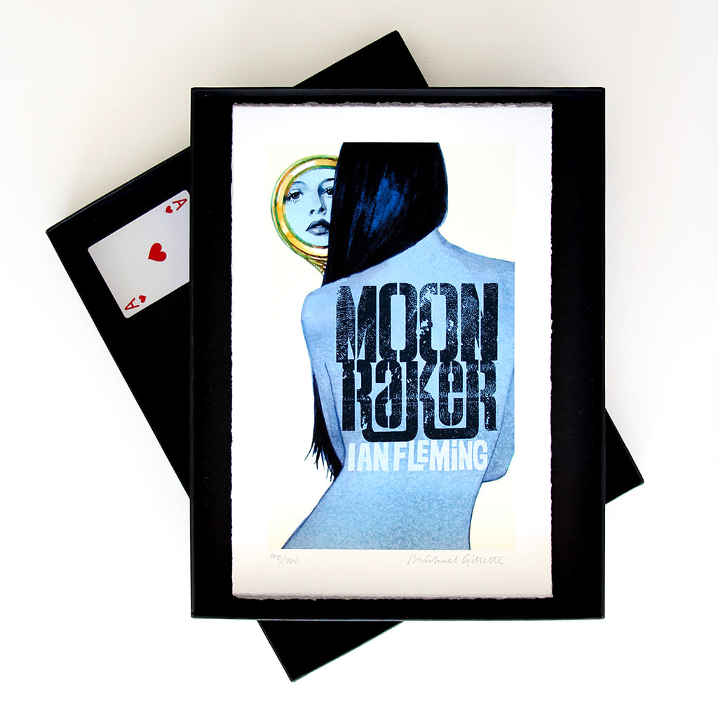 James Bond 007 book cover art Moonraker poster print