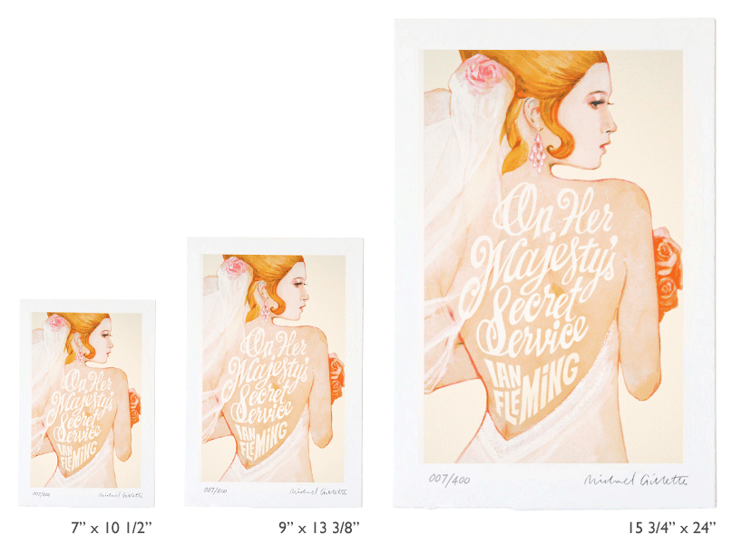 On Her Majesty's Secret Service James Bond 007 book cover art print poster