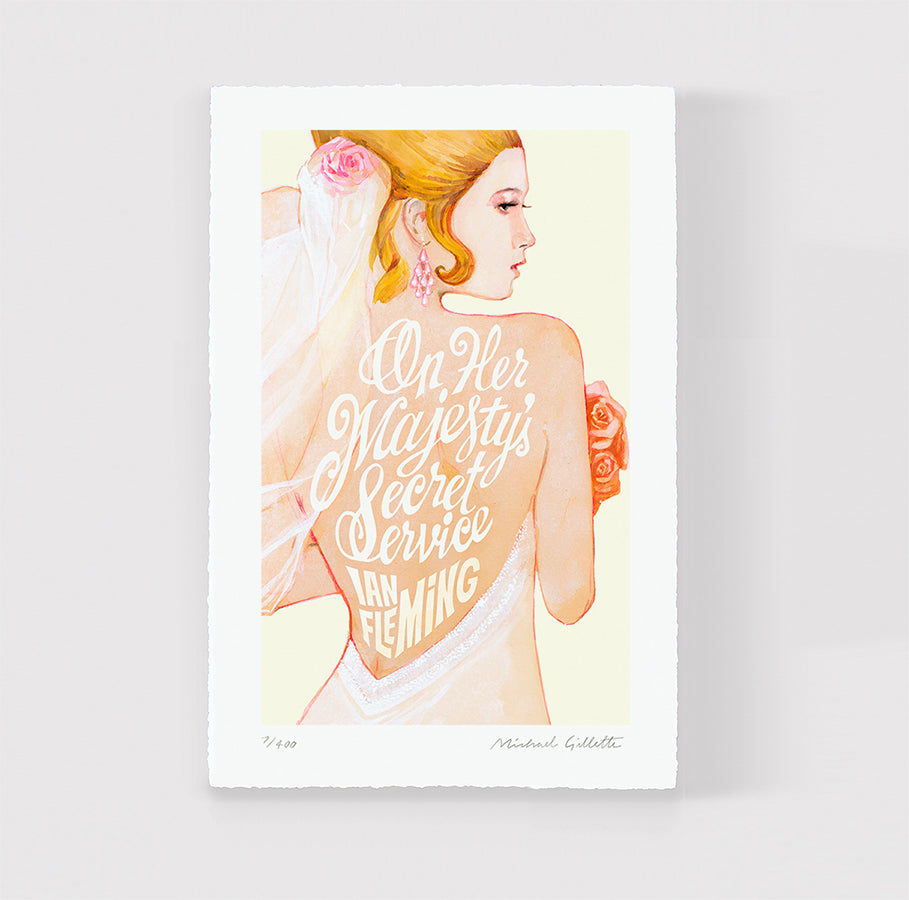 Best On Her Majesty's Secret Service James Bond 007 book cover art print