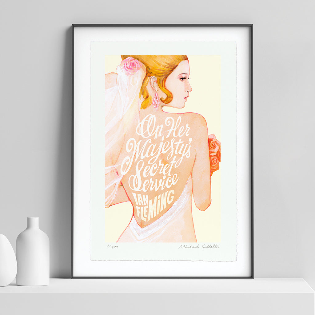 Framed James Bond 007 art print poster