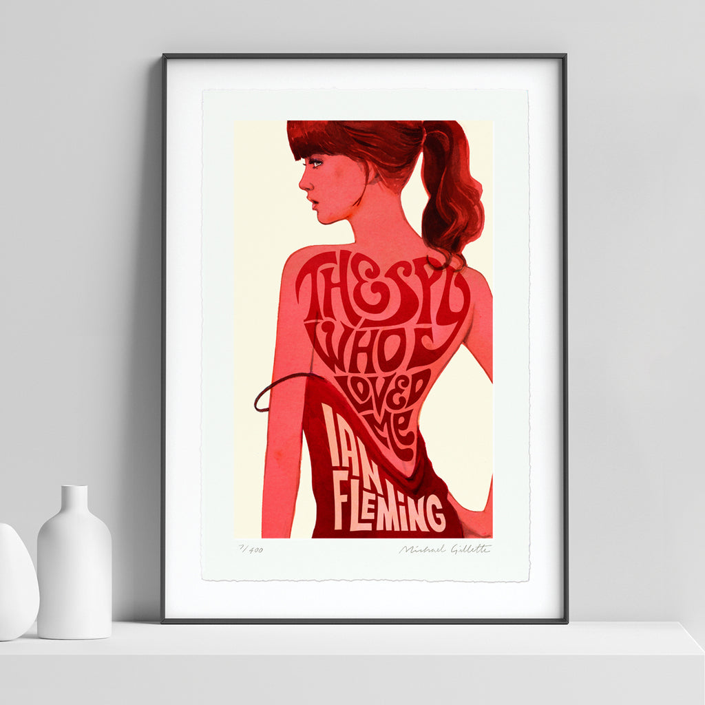 Spy Who Loved Me James Bond 007 book cover art poster print