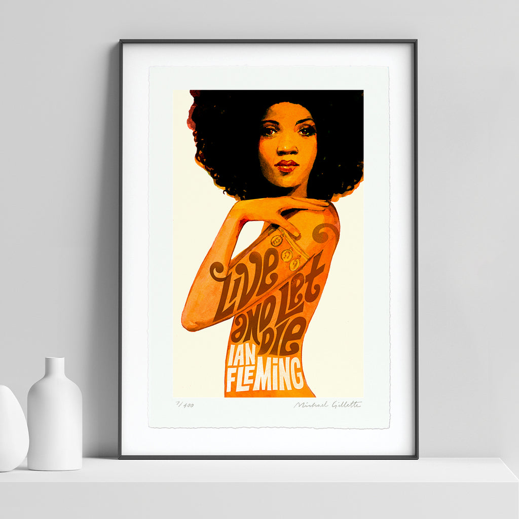 Live and Let die James Bond 007 book cover art poster print