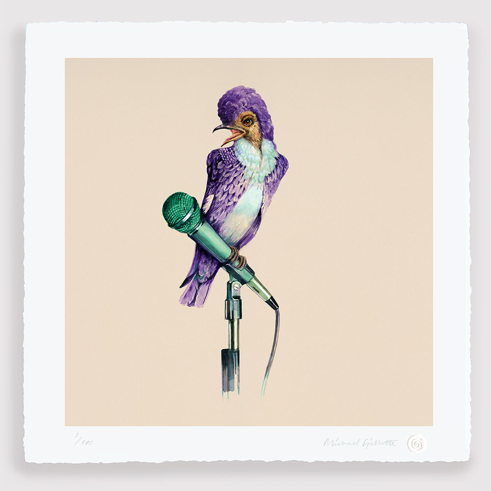Prince Paisley Park 1999 Purple Rain Bird Art Print