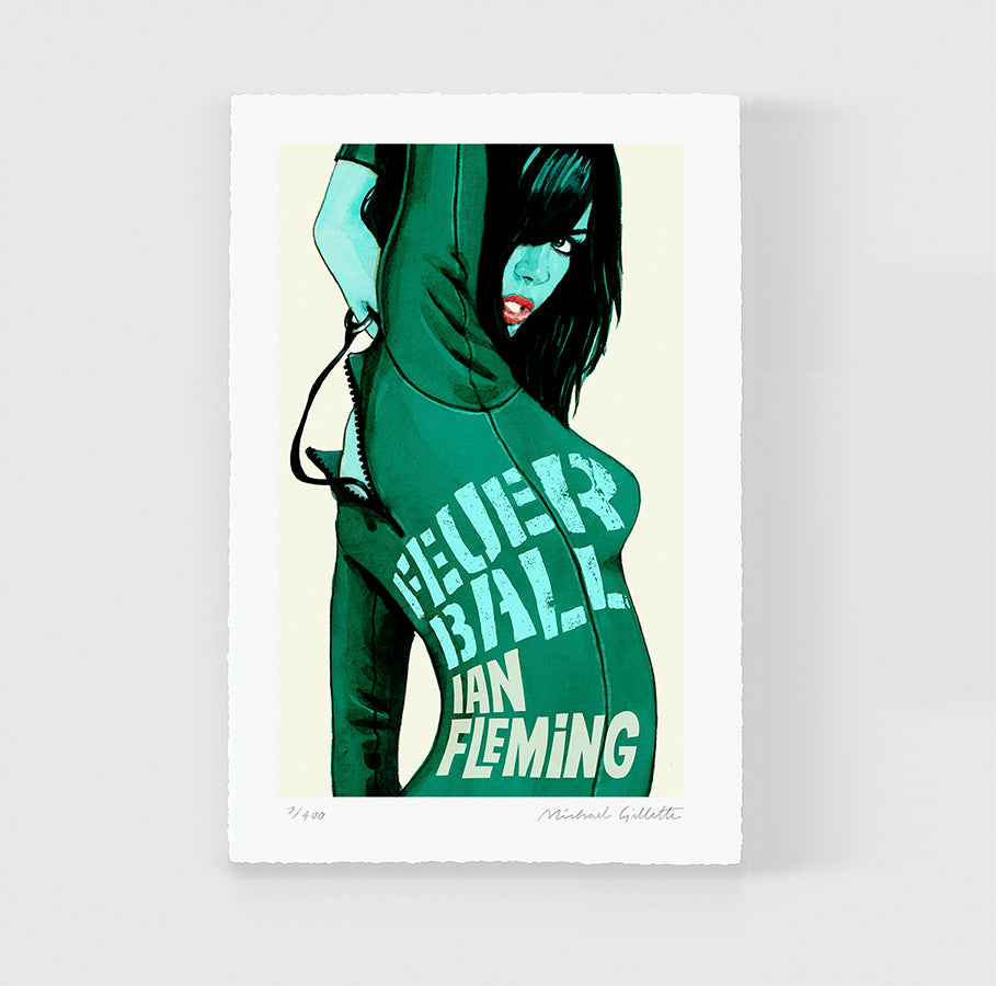 Thunderball James Bond 007 book cover art print poster