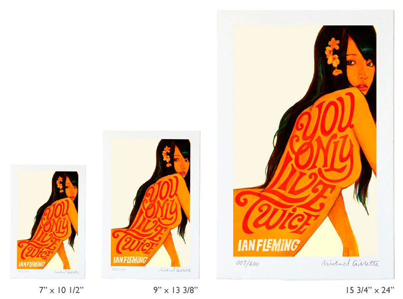 You Only Live Twice 007 James Bond original book cover art print