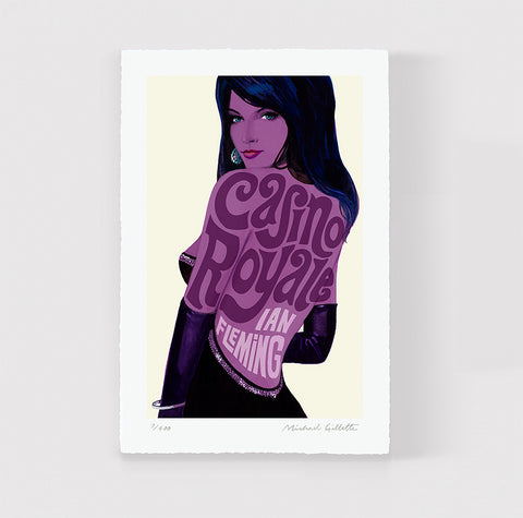 James Bond art print 007 book cover Casino Royale