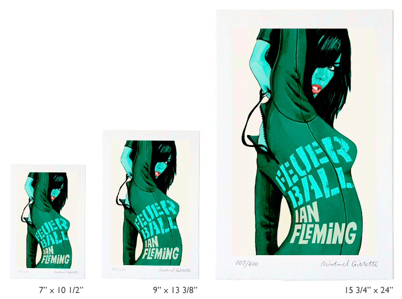 THUNDERBALL (GERMAN) Ian Fleming James Bond 007 Art Print